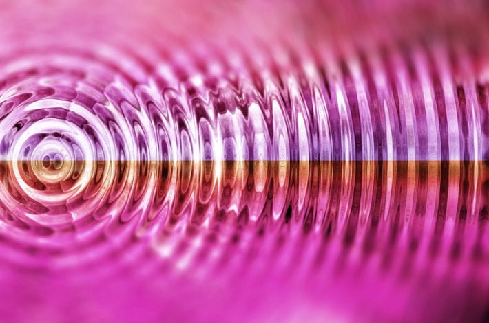 image showing pink ripples of water symbolising pink noise