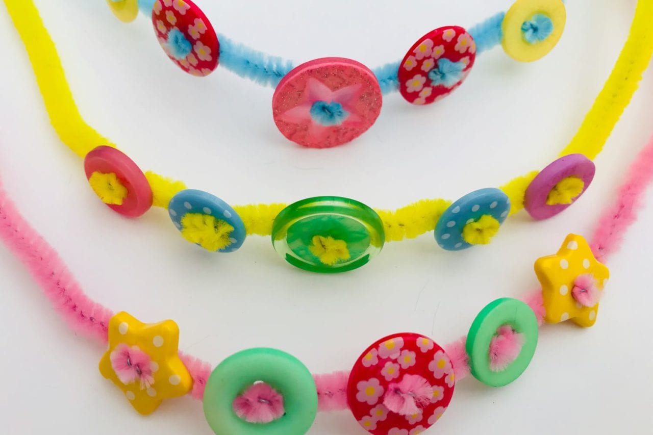 Toddler Craft - Button bracelets