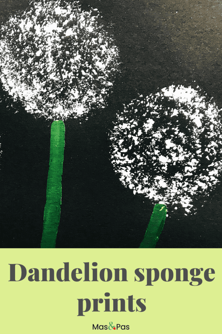 Dandelion sponge prints - a fun and easy craft for kids and toddlers