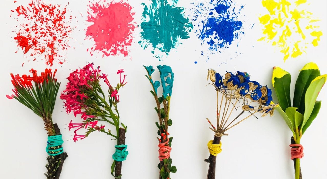 Fun toddler crafts mother natures paintbrushes paints
