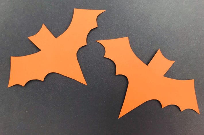 Halloween Crafts Kids - spooky bats - step 1 lay them out
