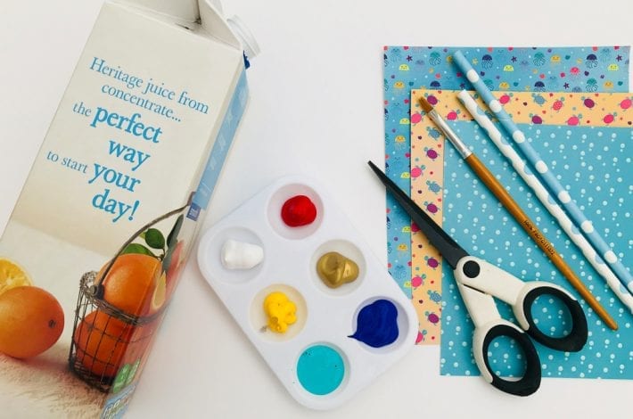 Milk carton boats - make these milk or juice carton boats as a fun and simple kids craft - watch kids play with them as they sail off