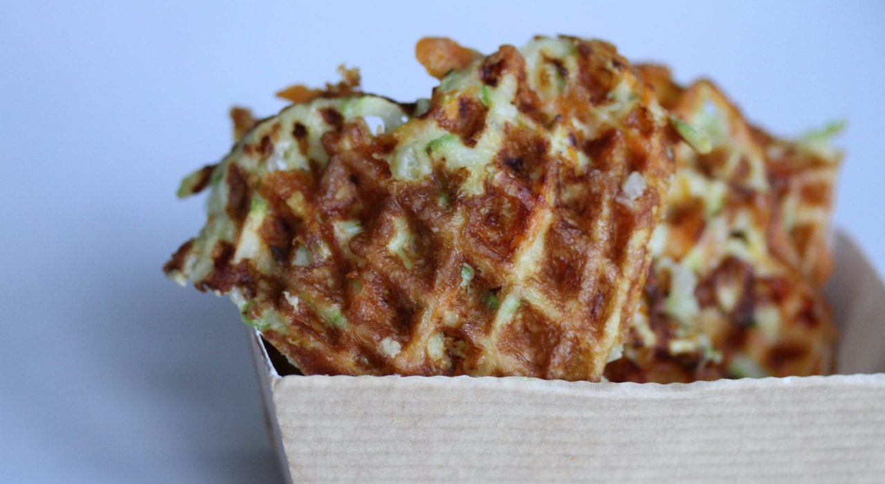 Vegetable waffles - carrot and courgette - feature image 2