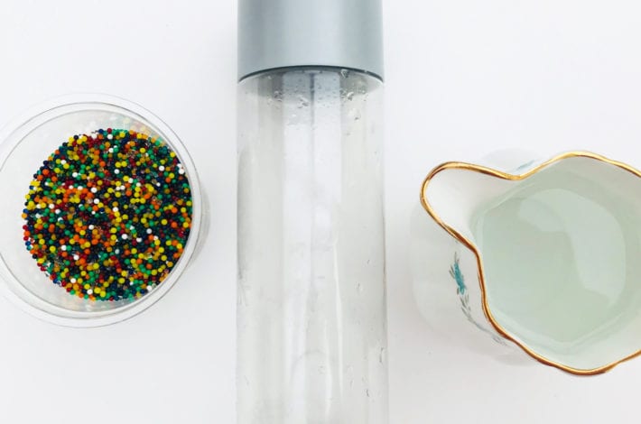 fun toddler craft sensory bottles - water beads what you need