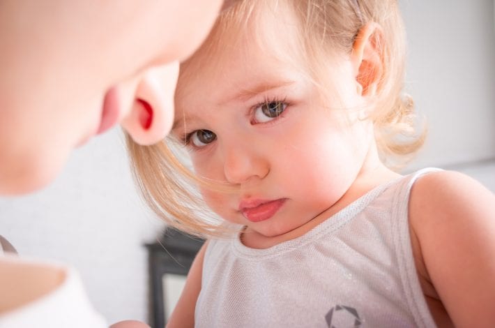 toddler moody looking