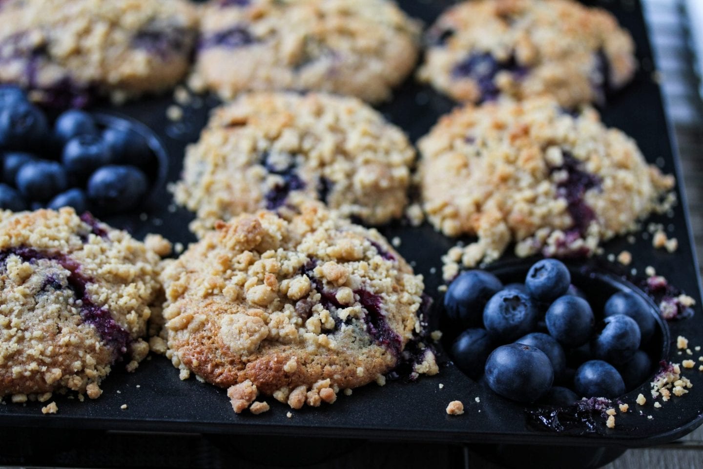 Wholewheat blueberry muffins – two toppings image