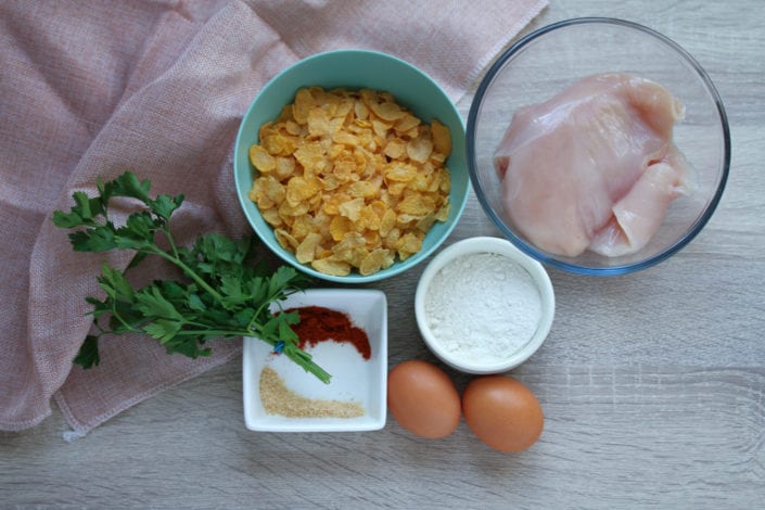Gluten free chicken nuggets - healthy kids recipes - ingredients 2