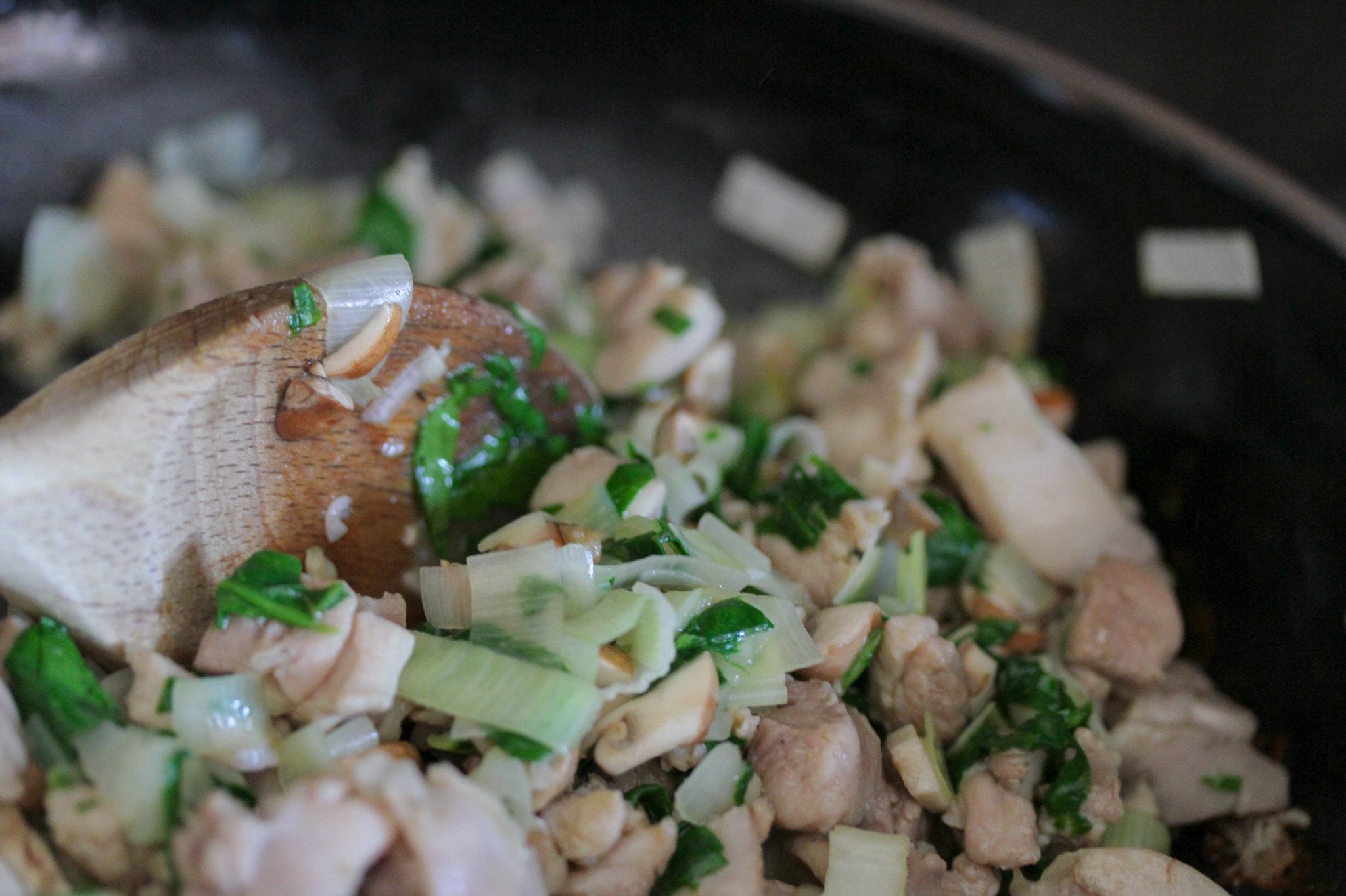 Chicken, leek, mushroom and spinach filo parcels MyKitchen