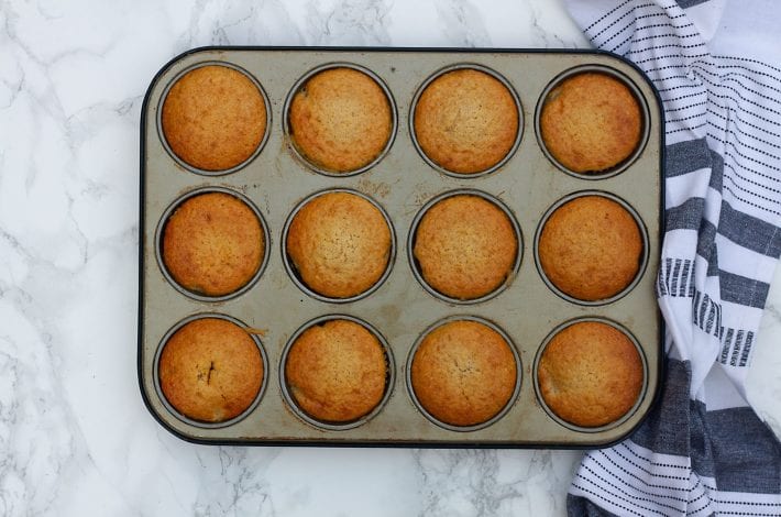 Pear and honey muffins made with wholewheat flour and mild spices for a delicious autumn treat