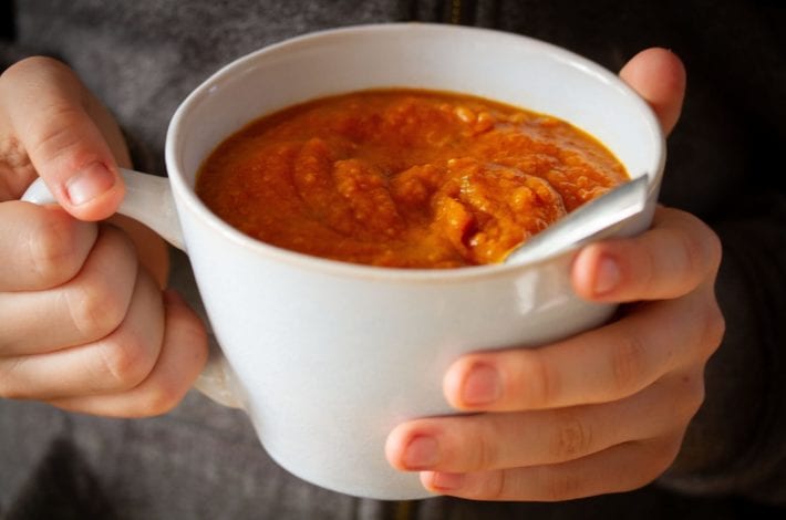 Tomato soup - bonfire night recipes - creamy tomato soup - vegan recipes