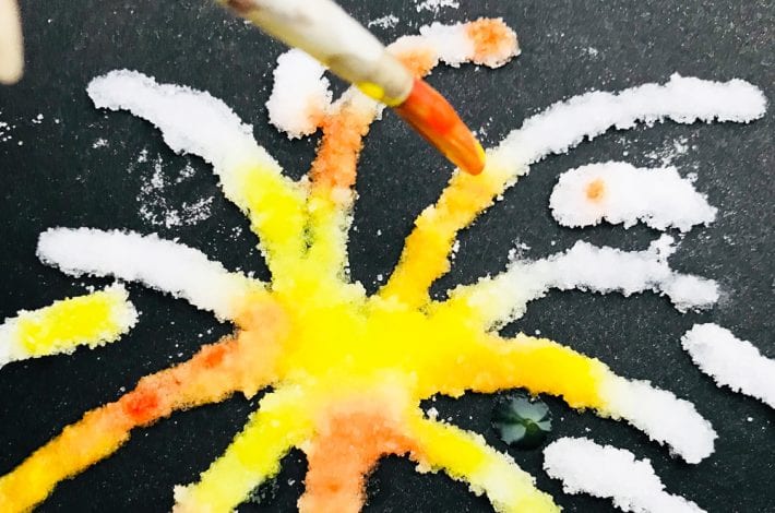 bonfire night craft - kids craft - salt fireworks