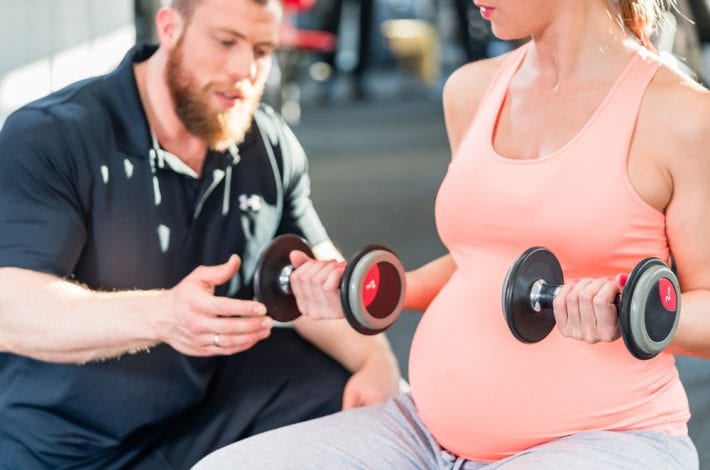 exercising during pregnancy - tips for staying safe - lifting weights