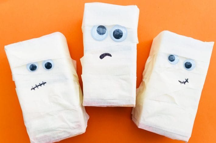 DIY Juice Box Mummies for Spooktacular Halloween Decor