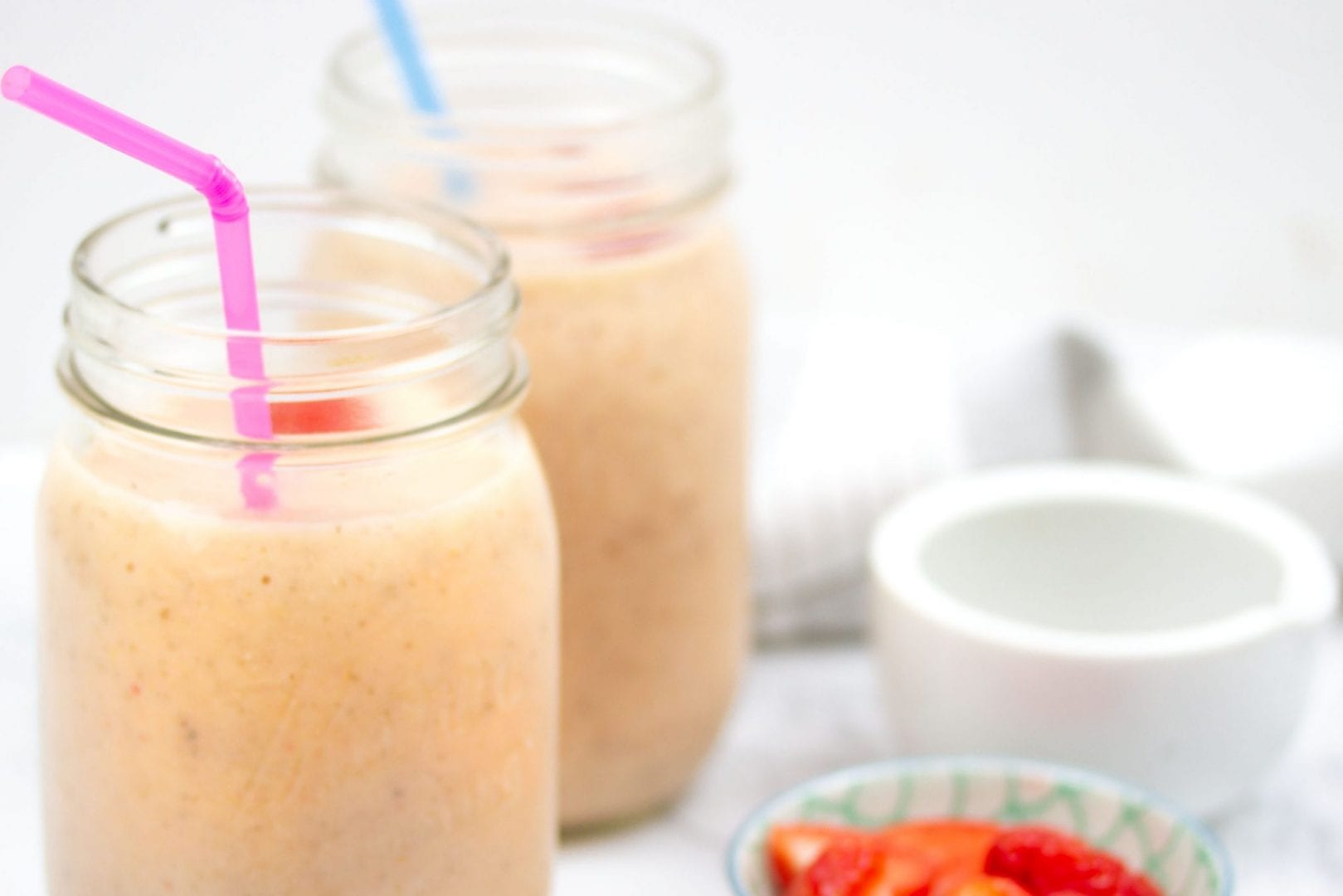 banana smoothies - kids smoothies - baby first foods - mango coconut and banana smoothies