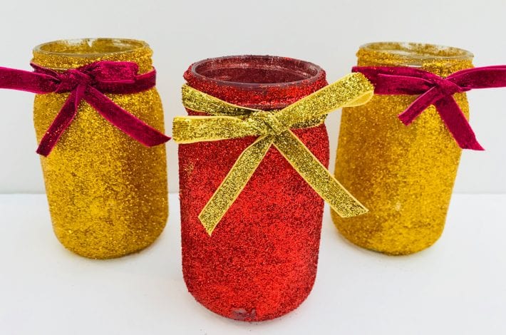 Christmas decorations - glitter jar - Christmas craft for kids