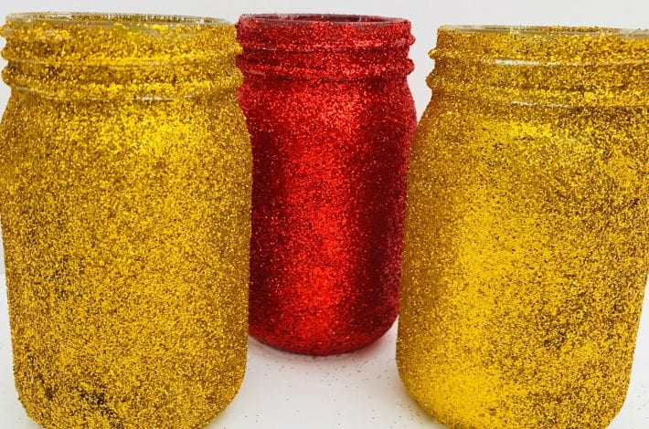 Christmas decorations - glitter jar - Christmas craft for kids