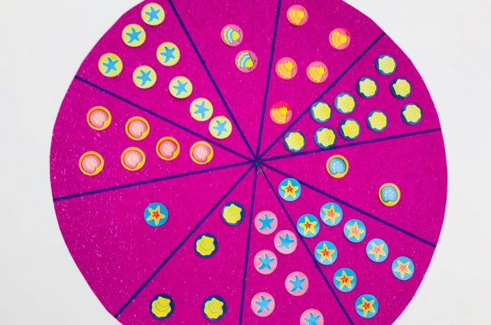 counting wheels - counting wheel with pegs - first numbers - learn numbers