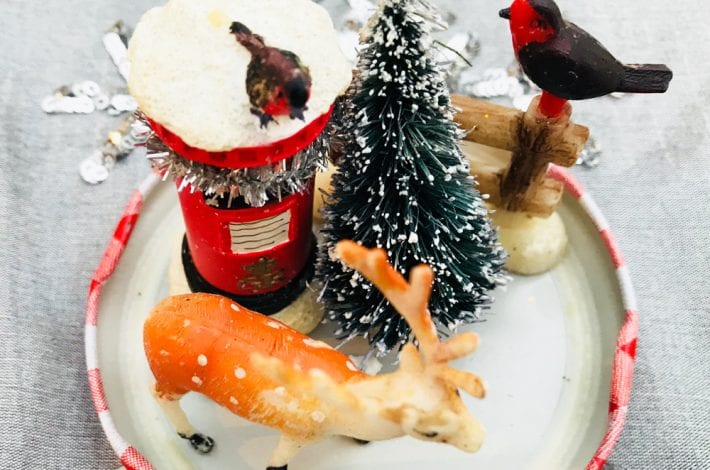 festive decorations - snow scene crafts - christmas crafts