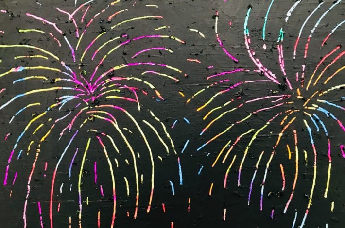 fireworks craft - scratch art fireworks