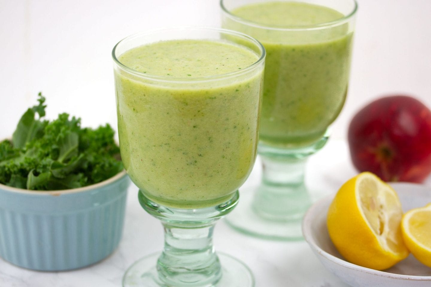 Kale, apple and cucumber healthy smoothies MyKitchen