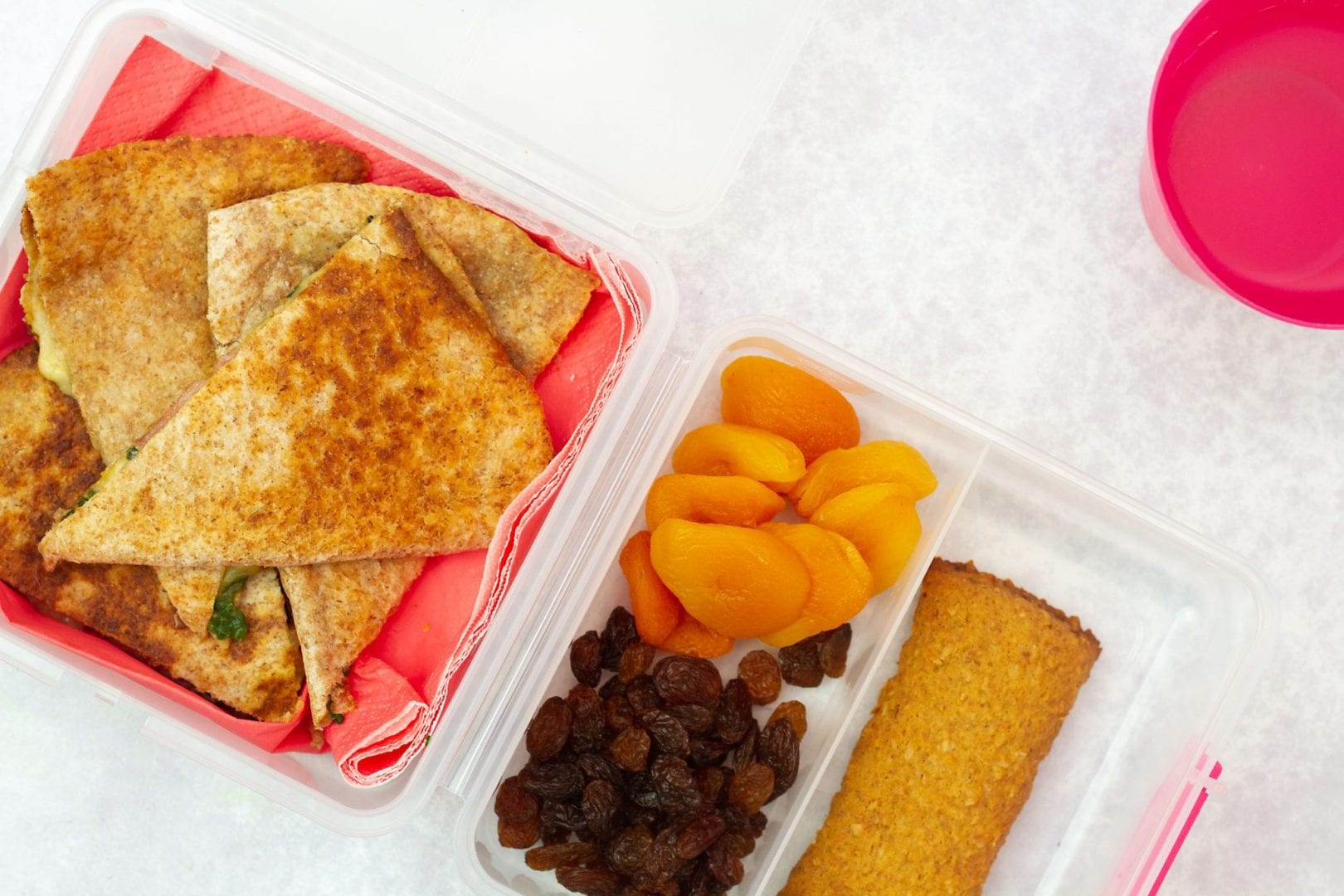 kids quesadillas - ham and cheese quesadilla - packed lunches - lunch box recipes