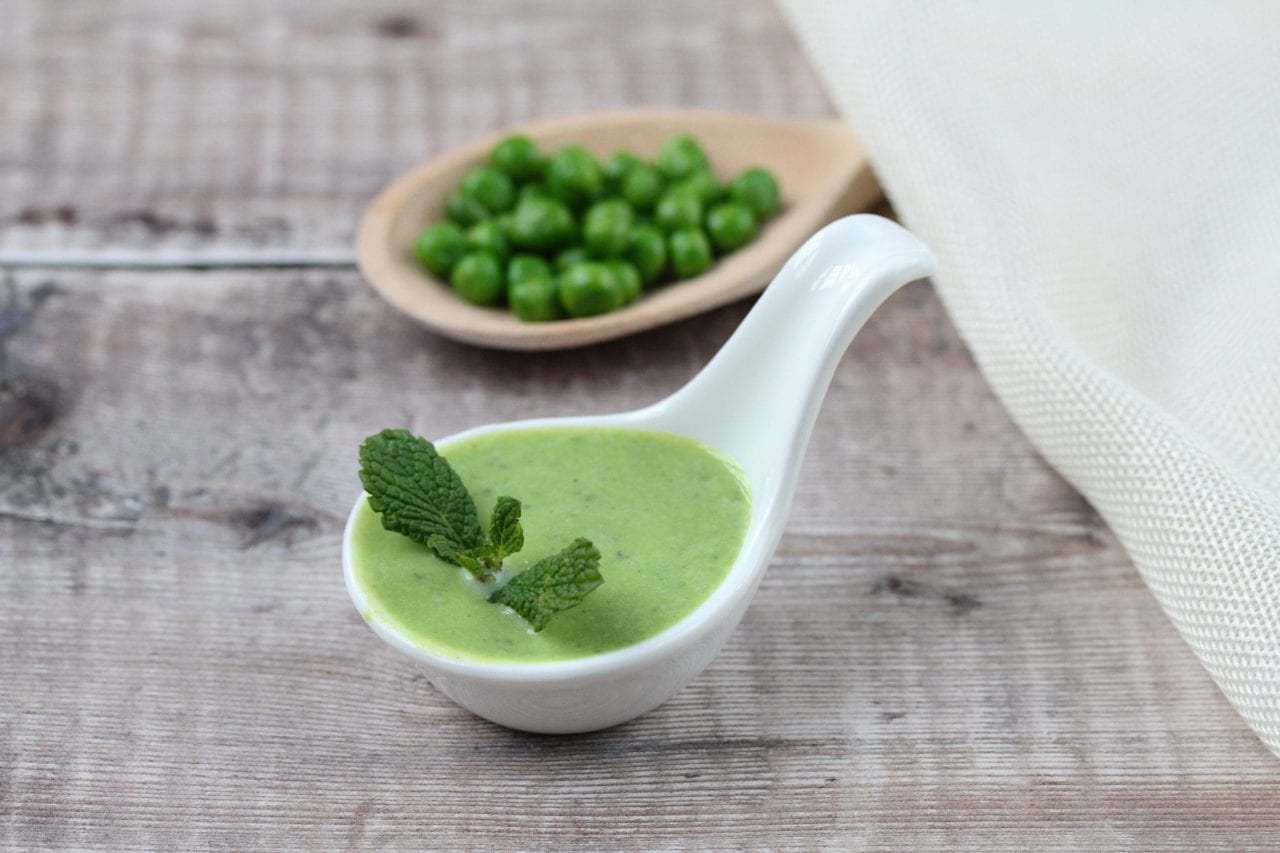 pea soup - pea and mint soup - family recipes - weaning recipes