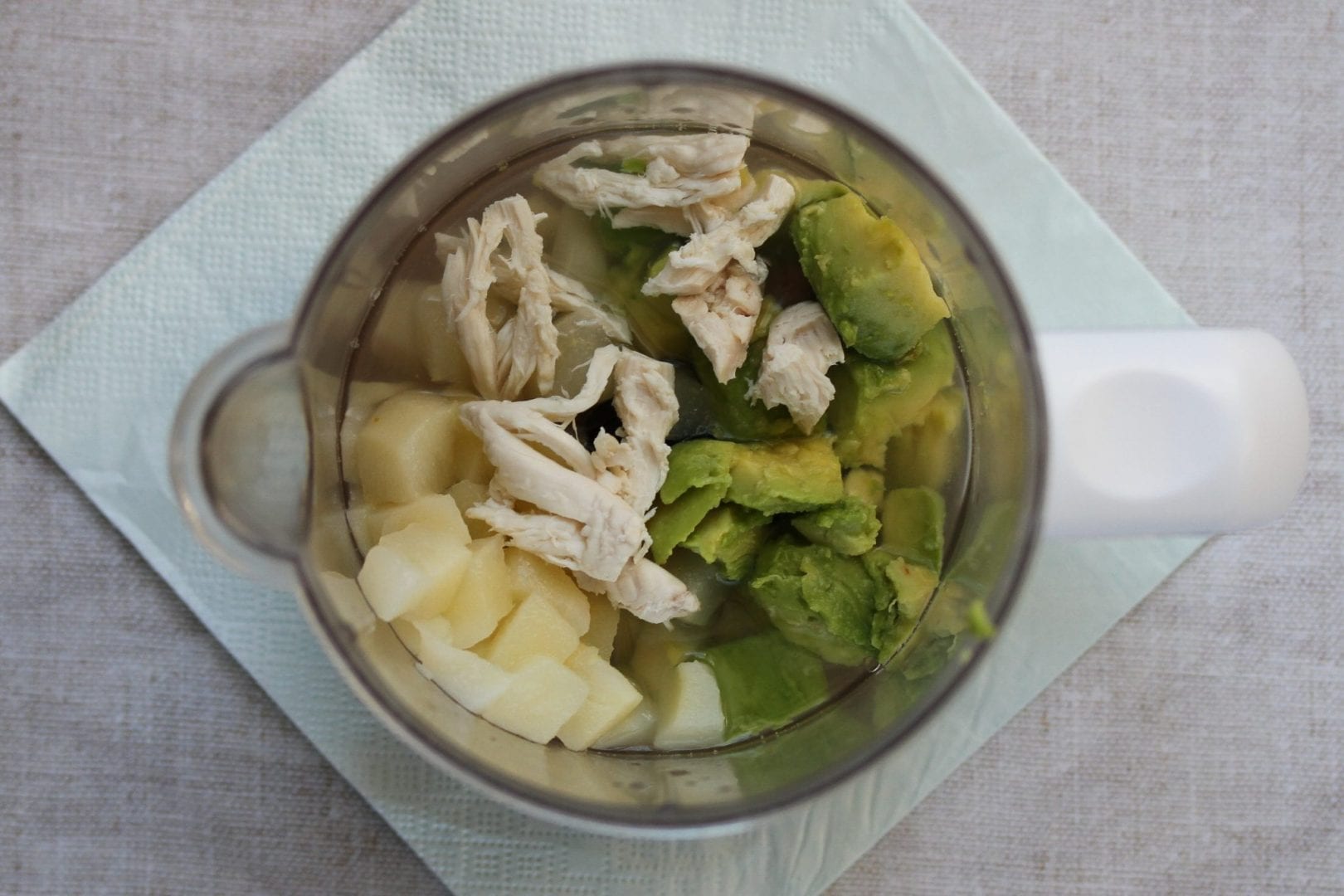 pear avocado and chicken puree - baby first foods, baby purees, weaning recipes