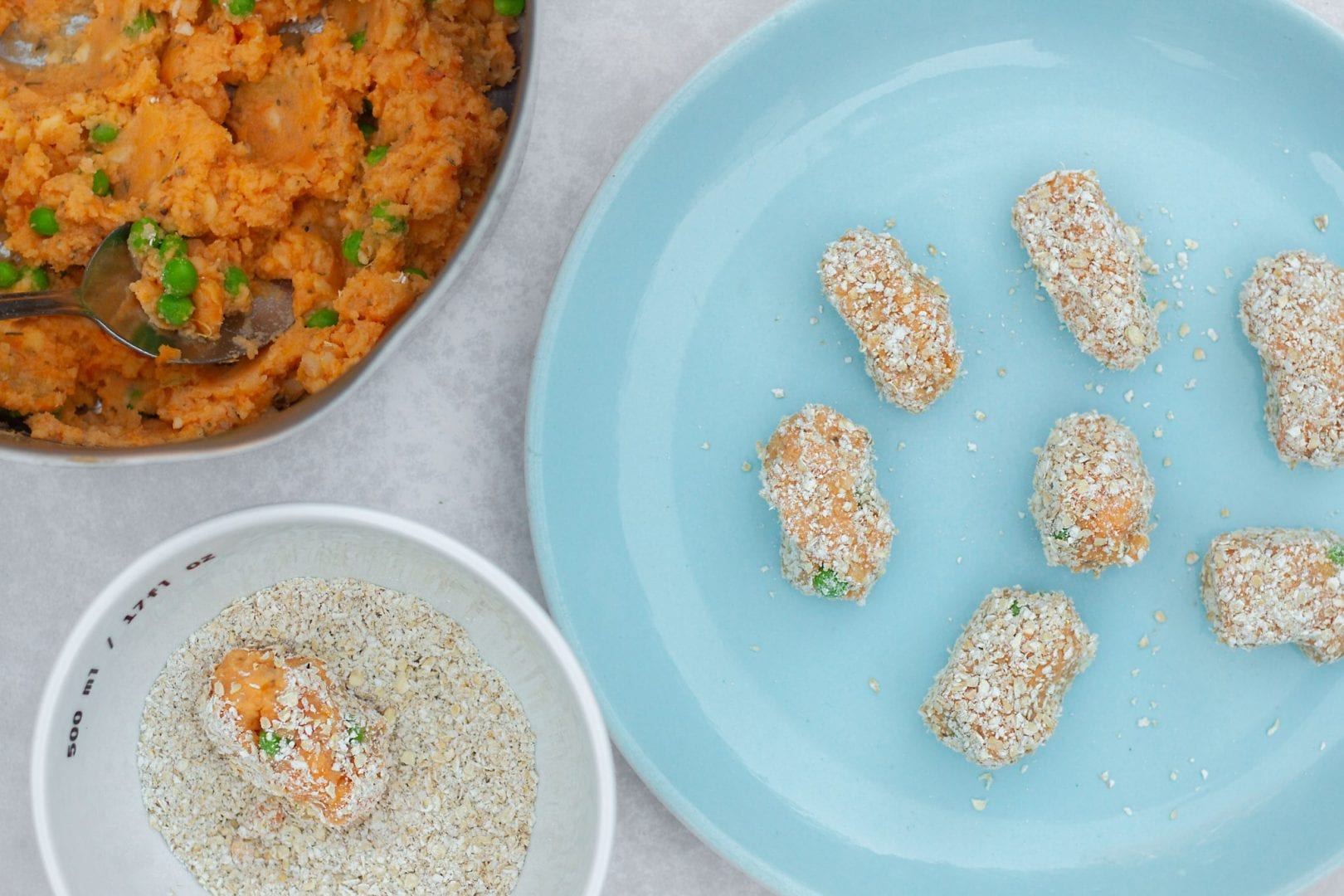 toddler meal - sweet potato croquettes - healthy tater tots