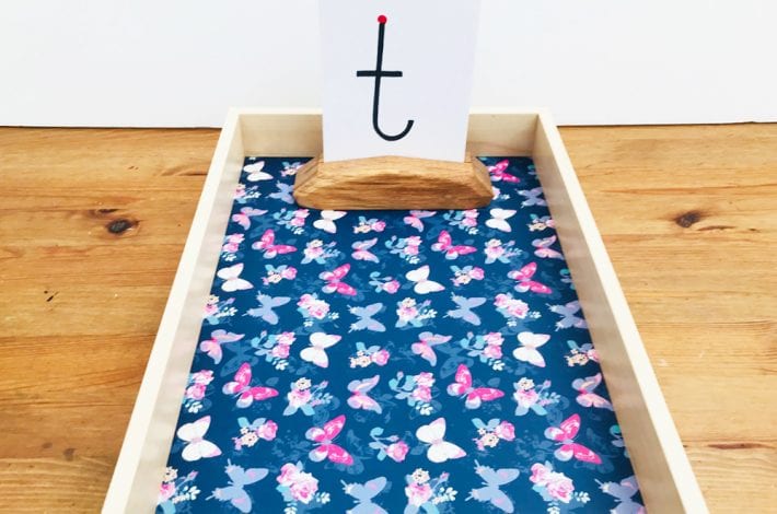 write letters - first letters - montessori letter tray - learn letters