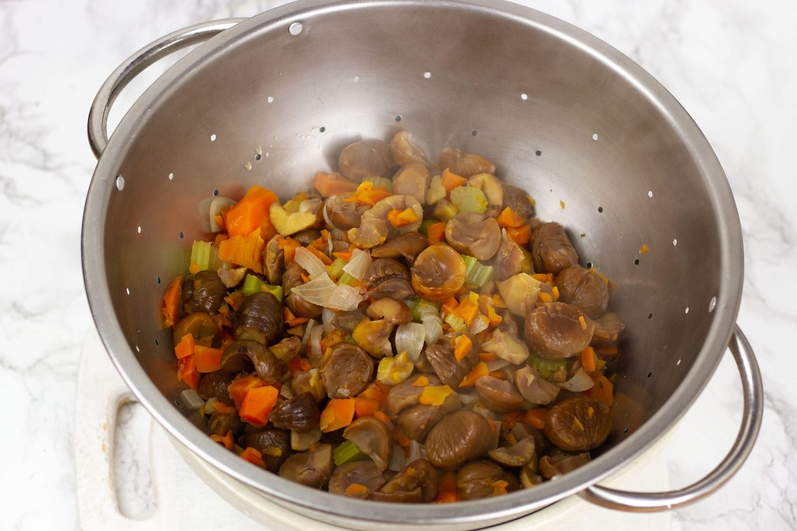 Chestnut soup. Enjoy this creamy chestnut soup as a starter or main dish. Great for Christmas lunch or those warm winter evenings.