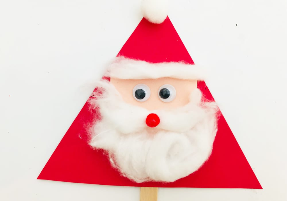 Christmas kids crafts - enjoy this festive craft by making these lolly stick puppets. A fun toddler activity
