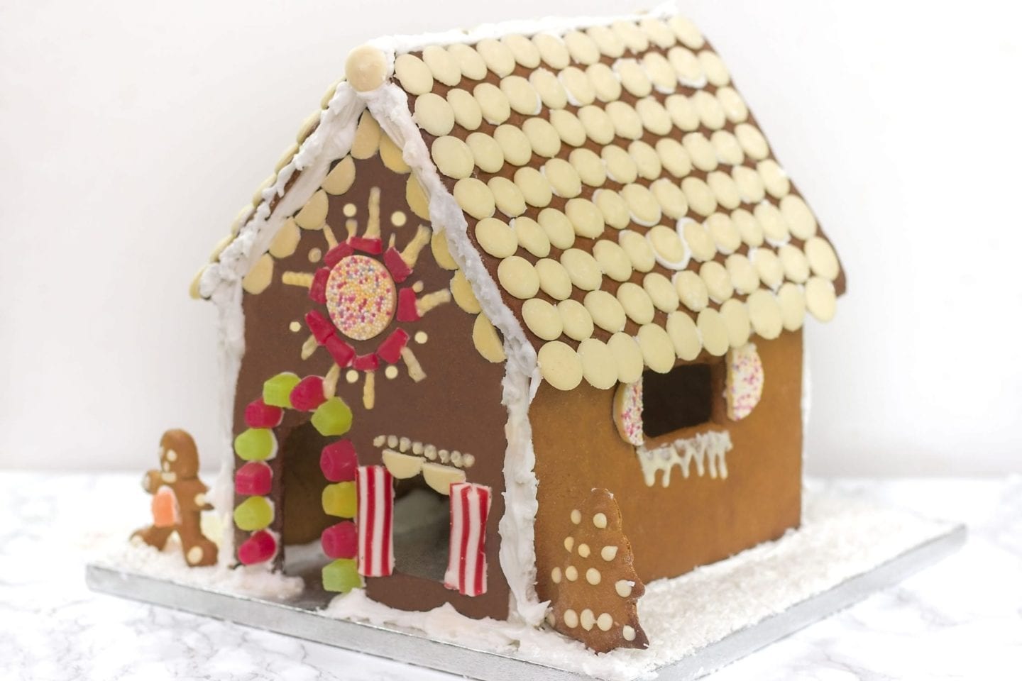 Gingerbread house, homemade and gluten free image