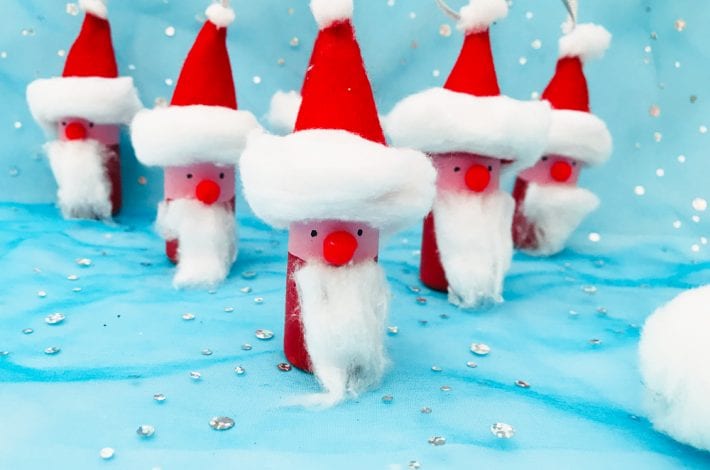 Santa craft - make these pretty santas into a santa bowling game