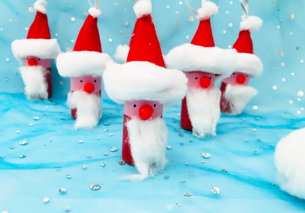 Santa craft - make these pretty santas into a santa bowling game