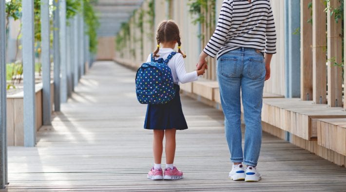 first day of school - letting child go - parenting