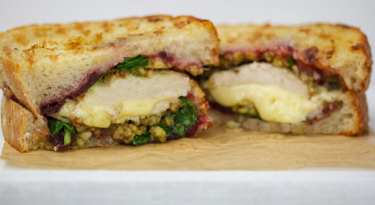 leftover turkey recipe - leftover turkey toastie - boxing day toastie