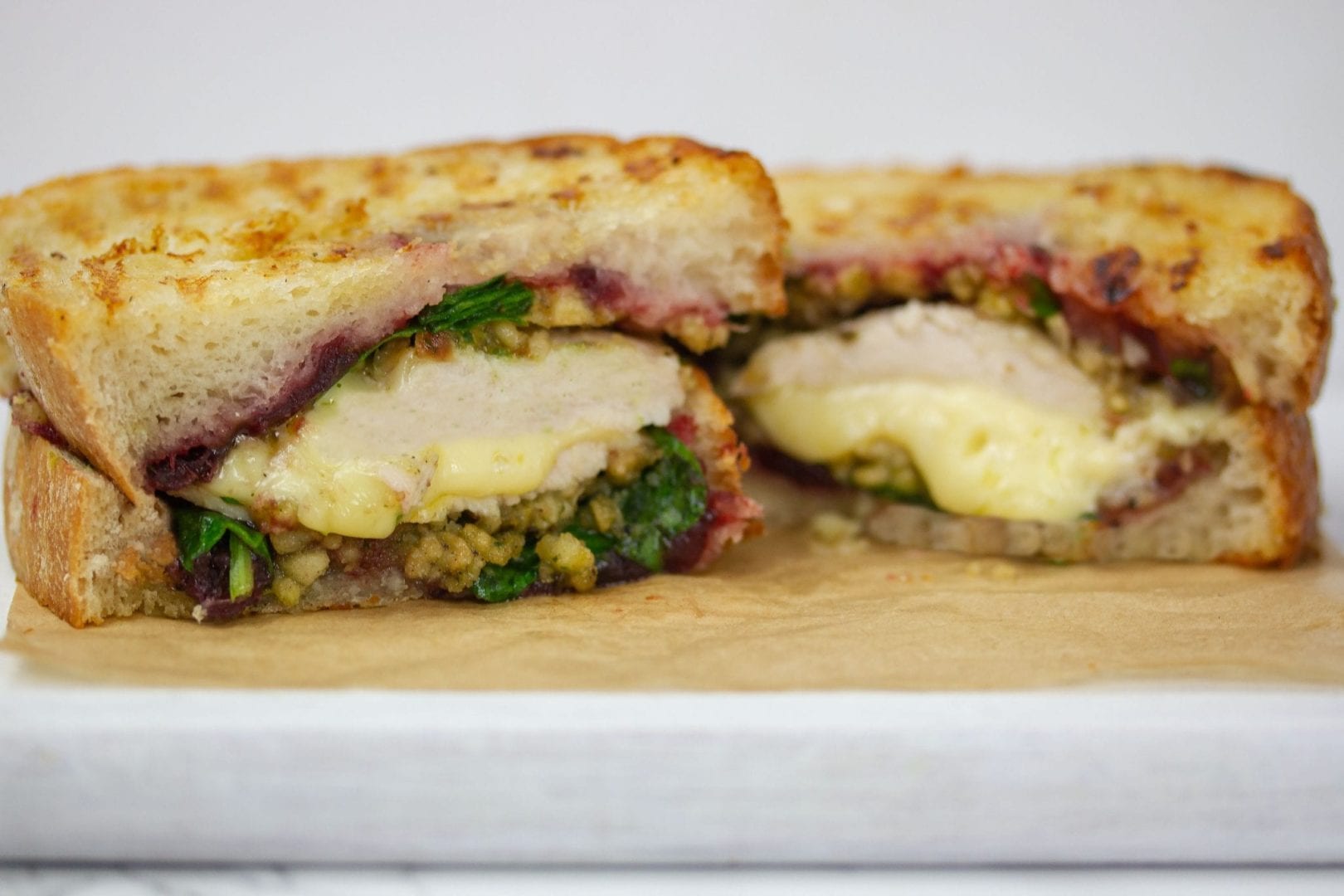 leftover turkey recipe - leftover turkey toastie - boxing day toastie