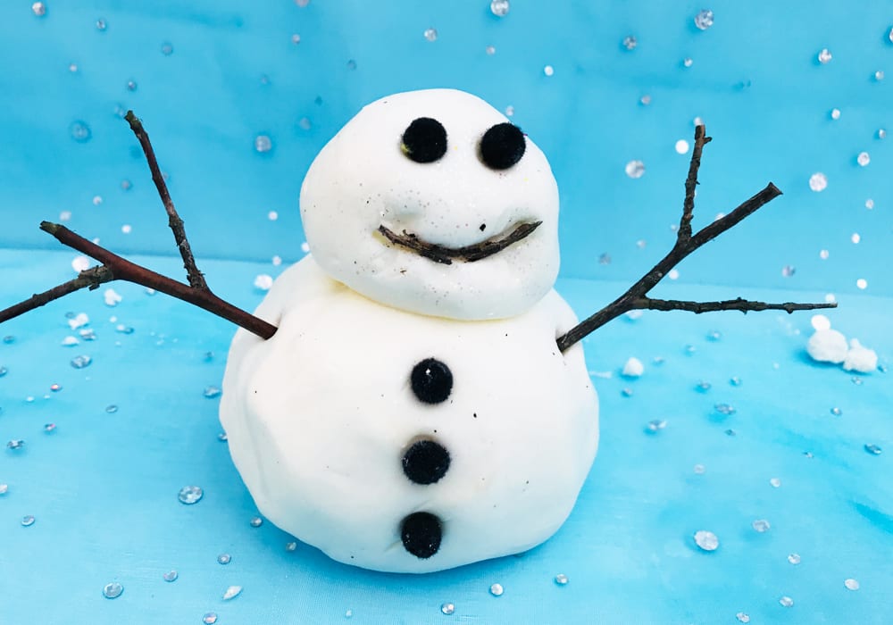 snow dough - a great toddler activity to make your own snow dough