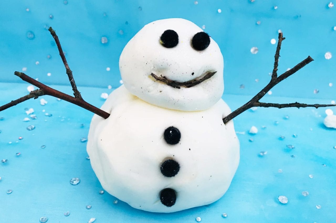 snow dough - a great toddler activity to make your own snow dough