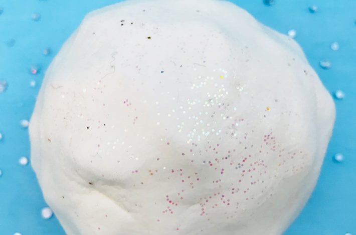 snow dough - a great toddler activity to make your own snow dough