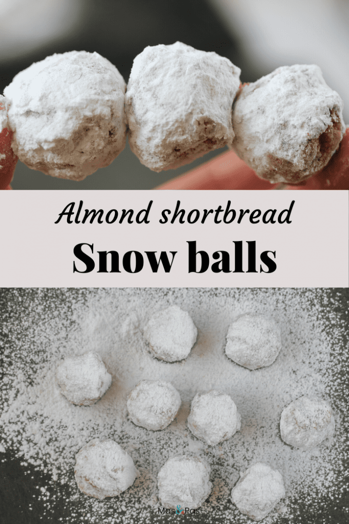 Almond shortbread snow balls - make these delicious kourabiedes a traditional Greek dessert