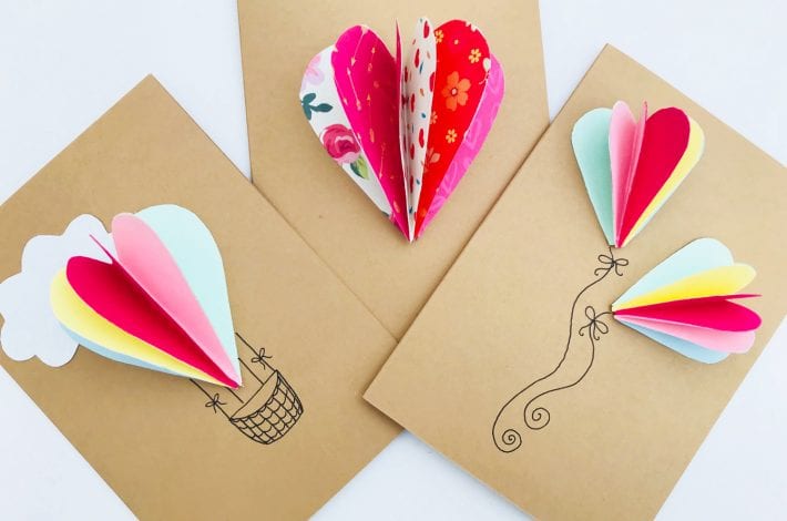 Heart cards - enjoy making these pop up 3D heart cards this valentines day