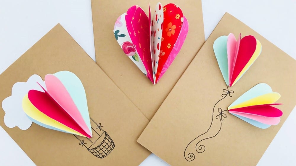 Heart cards - enjoy making these pop up 3D heart cards this valentines day