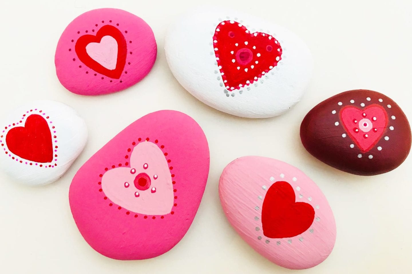 Heart painted rocks image