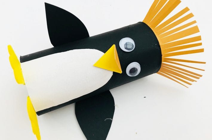 Loony penguins - try our toilet paper roll penguin craft with the kids