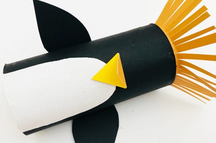 Loony penguins - try our toilet paper roll penguin craft with the kids