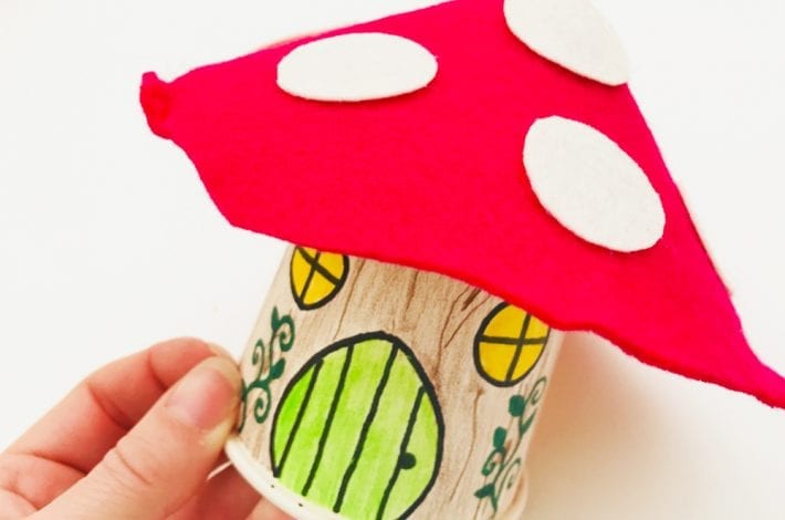 Magical paper cup fairy house - a fun and simple DIY fairy house craft - why not craft a fairy village