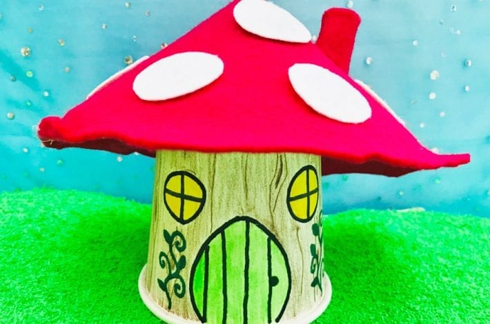 Magical paper cup fairy house - a fun and simple DIY fairy house craft - why not craft a fairy village