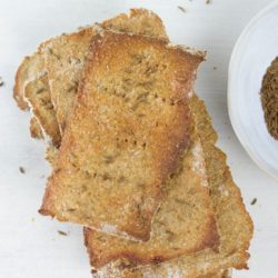 Swedish rye crispbread recipe - enjoy these homemade rye thins with caraway and a maple glaze