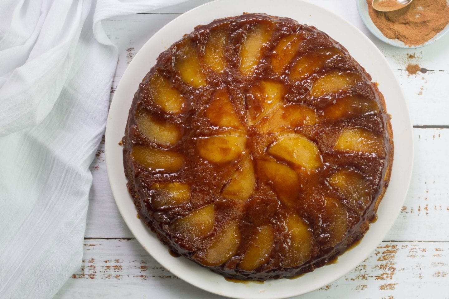 Gooey caramel apple upside down cake image